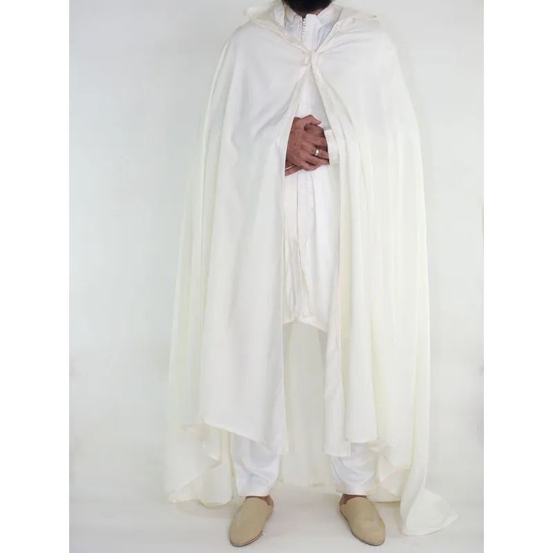 white home made BERNOUS for men